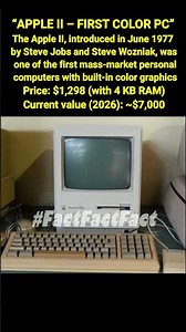 Apple II - First Colour PC #apple #macintosh #stevejobs #computer