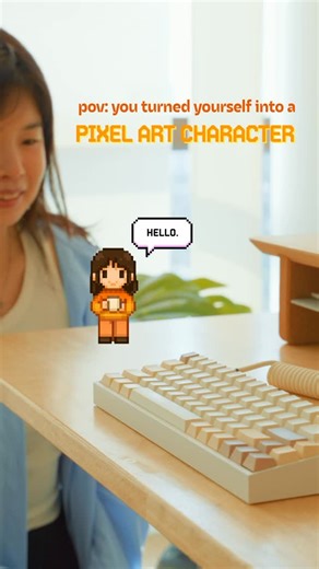 Rachel How on Instagram: "this is your sign to find out how the pixel art version of you would look like 💕 bookmark this for later 🔖 tools used: @chatgpt 4o, @figma, Piskel, @davinciresolvestudios note: figma doesn’t auto-loop GIFs when smart animating between prototypes, so in the end I used Davinci Resolve Studio (you can also use Capcut or your favourite video editing tool) so the character’s walking animation would LOOP all the way. 💬 the prompt i used to generate my own pixel art charact