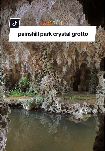 The fairytale park where Bridgerton was filmed with its own crystal grotto just 40 mins from London Waterloo - add this to your autumn / fall bucketlist 🍁🍂🪄✨ 📍Painshill Park, Portsmouth Rd, Cobham KT11 1BE 🚂 40 mins from London #autumn #fall #painshillpark #grotto #crystalgrotto