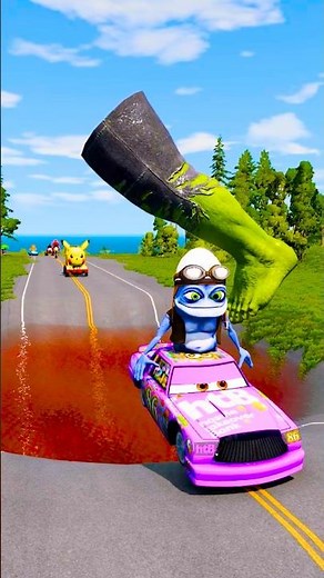 CRAZY AND FUNNY CARS HULK LEG #shorts | Drive Range