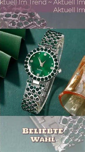 Women’s Heart Rhinestone Watch & Jewelry Set – Elegant, Timeless & Luxurious