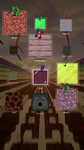 マイクラで最終鬼畜妹フランドールを作る方法（3サビ編）#minecraft #マイクラ #音ブロック #東方