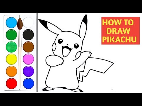 How to Draw Pikachu with Colors | Easy Pokémon Drawing Tutorial for Kids USA | Pikachu Drawing Art |