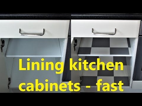 Lining kitchen cabinets - fast!