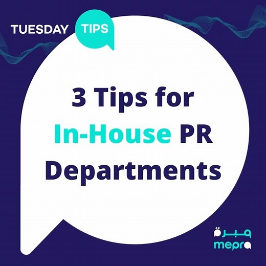 👍3 Tips to help in-house PR departments streamline their workflow, nail their social media and prove their value👍 #tipstuesday #tips #PRtips #tuesdaytips #morewithmepra #communications #media #UAE #growingtogether #publicrelations #abudhabi #MiddleEastPR #mydubai #pr #leaders #الإمارات #الاتصالات #العلاقات_العامة #دبي #ابو_ظبي | Middle East Public Relations Association