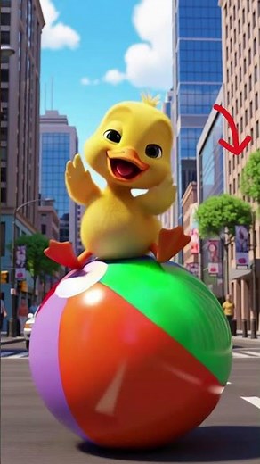 Yellow Duck Tries the Rainbow Ball Challenge… and the Ending Is Too Funny! 🐥🤣