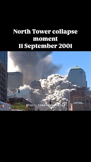 Twin Towers on Instagram: "North Tower collapse moment - 11 September 2001 #worldtradecentertwintowers #twin_towersmemories #neverforget #usa #lowermanhattan #11september #us #history #nyc #newyork #nyc #america #history #fire #firefighter #collapse #"