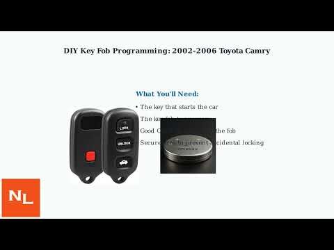 How To Program 2002–2006 Toyota Camry Key Fob – DIY Remote Pairing