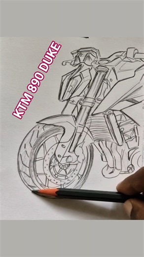 Ktm 890 Duke / Quick Drawing. #shorts #shortvideo #art