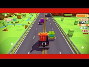 Blocky Highway: Traffic Racing Gameplay Walkthrough part 1 (Android, IOS)