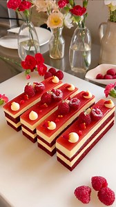 83K views · 20K reactions | Raspberry red velvet cake✨❤️ Moist red velvet sponge layered with tangy cream cheese whipped ganache, airy vanilla Bavarian cream, and a glossy raspberry glaze. Soft, creamy, with a bright fruity finish. Full recipe’s up now on my Substack (link in bio) & Instagram subscriber feed. #raspberry #redvelvetcake #layercake #pastry | Soohyun Lee | Facebook