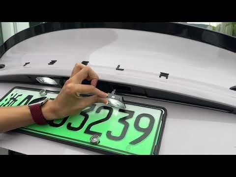 Model 3/Y License Plate Projection Lights | upgrade！ #tesla #teslamodely