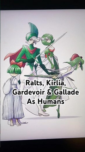 Ralts, Kirlia, Gardevoir & Gallade As Humans #pokemon #characterdesign