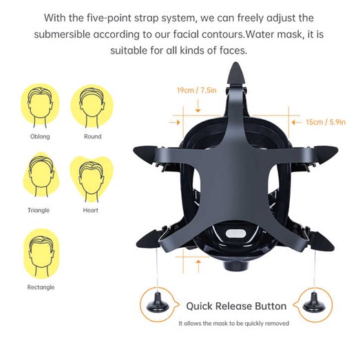 DIDEEP Diving Mask Swimming Full Face Mask
