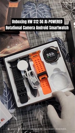 Unboxing HW S12 5G AI-POWERED Rotational Camera Android Smartwatch | #HWS125G