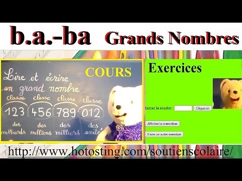 B.a.-ba cours Maths CM2 : Lire et écrire les grands nombres