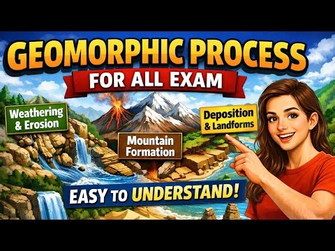 GEOMORPHIC PROCESS in 10 MINUTES! 🌍🔥”#geography 