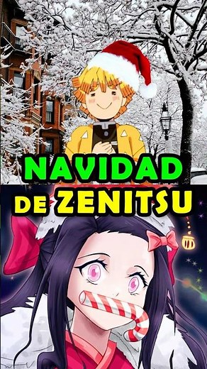 La FIESTA de NAVIDAD de ZENITSU y NEZUKO en DEMON SLAYER #tanjiro #zenitsu #inosuke #kimetsunoyaiba