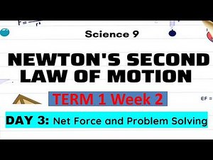 Science 9 Term 1 Week 2 Day 3 - Law of Acceleration (Net Force and Problem Solving)