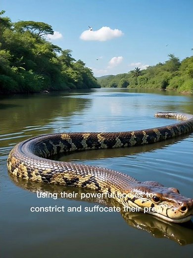 Witness majestic anacondas thriving in Brazil's Pantanal! Wild beauty, pure power & serene capture