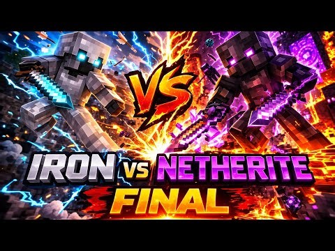 Final Of Iron Vs Netherite Pvp(Mcpe) 