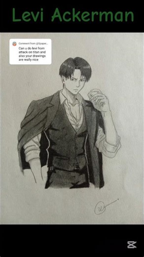 I made a sketch of Levi #leviackerman #AttackOnTitan #anime #drawing #art #sketch