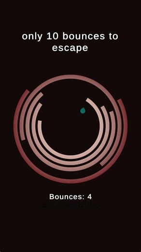 Only 10 bounces to escape! #shorts #digitalart #satisfying #asmr #bounce #challenge