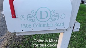 Mailbox Decal With Personalized Monogram and Address Numbers - Etsy