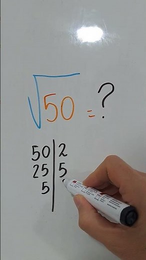 Calculate the square root of 50 #mathematics #maths