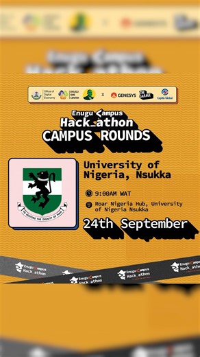 The Wait is Finally Over! The Enugu Hackathon 2025 – Campus Rounds have officially kicked off! From Nsukka to Enugu, we’re bringing the heat to campuses across the state, scouting the brightest student innovators, boldest ideas, and game-changing solutions that will shape the future of tech. Over the coming weeks, we’ll be live at top campuses including: 🎓 University of Nigeria, Nsukka 🎓 Coal City University 🎓 UNEC 🎓 Institute of Management and Technology (IMT) 🎓 Godfery Okoye University Th