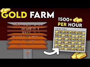 Easy Gold Farm Minecraft Java 1.21.11 | 1500+ Gold Ingots/Hour!
