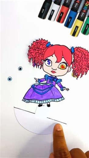 Poppy playtime baby doll eye changing paper craft#poppyplaytime #shorts