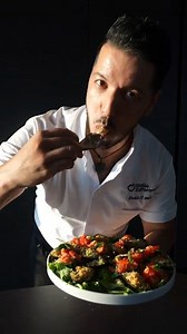 🦪🍅 Indulge in these delicious Baked Mussels with a fresh Cherry Tomato Salad! Perfect for a seafood feast. 🌟🍽️ Ingredients For the Spiced Breadcrumbs: 1 3/4 cups breadcrumbs (200 g) 2 tablespoons chopped parsley 2 tablespoons chopped basil Grated zest of 1 lemon 2 cloves garlic, minced 5 tablespoons extra virgin olive oil Black pepper to taste For the Mussels: 4.4 lbs mussels (2 kg) For the Cherry Tomato Salad: 4 cups cherry tomatoes, halved (500 g) 1/2 red onion, chopped 1 tablespoon vinega