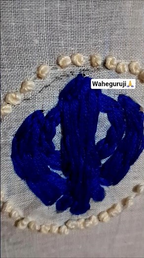 Khanda Thread Art –Complete Sikhism Symbol Embroidery #shortsfeed #waheguru #sikhart #shorts #khalsa