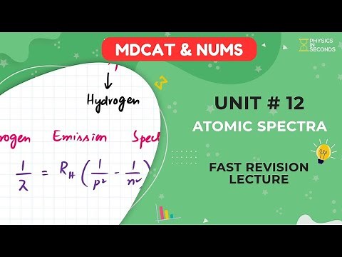 #MDCAT Physics Unit#12 Atomic Spectra Fast Revision