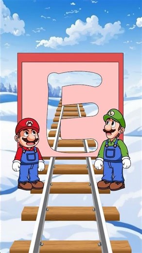 ALPHABET CHALLENGE! ❄️🔠 Can Mario and Luigi Fit Through The Letters?