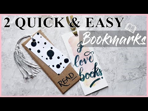 DIY: BOOKMARKS (2 Quick & Easy Ways) | Upcycled Cardboard BOOKMARK | watercolor BOOKMARKS