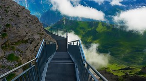 Switzerland Birg: Skyline walk and mountain views (4K)