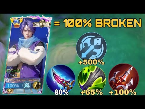 TOP GLOBAL CHOU BEST 1 HIT BUILD 2025!! (100% BROKENNN) | Mlbb Chou Hack Damage