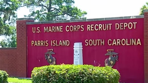 Federal officers stationed at Marine Recruit Depot Parris Island graduation