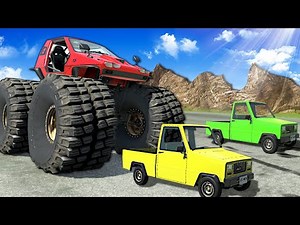 Downhill Chase in a MONSTER TRUCK! - BeamNG Drive Multiplayer