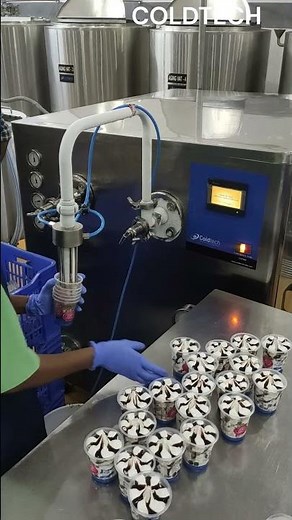 CONTINUOUS FREEZER WITH RIPPLE MACHINE #icecreammachine #coldtech