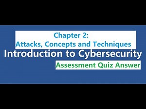 CISCO Introduction to Cybersecurity | Chapter 2: Attacks, Concepts and Techniques Quiz Answer