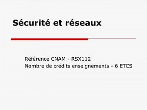 Sécurité et réseaux - SlideServe
