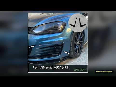 Black Front Bumper Air Knife Body Kits For VW GOLF MK7 GTI 20132017 Fog Light Cover Air Vent Trim