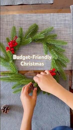 Make a Beautiful Christmas Garland at Home 🎄 | Budget-Friendly DIY