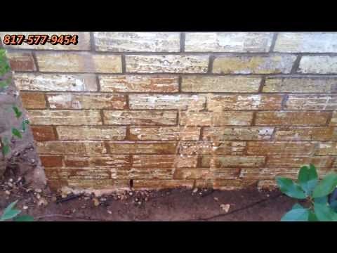 Removing Red Clay Stains from Bricks Dallas Fort Worth TX 817-577-9454