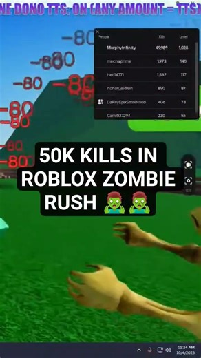 Zombie Eradicator | Roblox Zombie Rush Shorts #shorts #rinkujha #roblox
