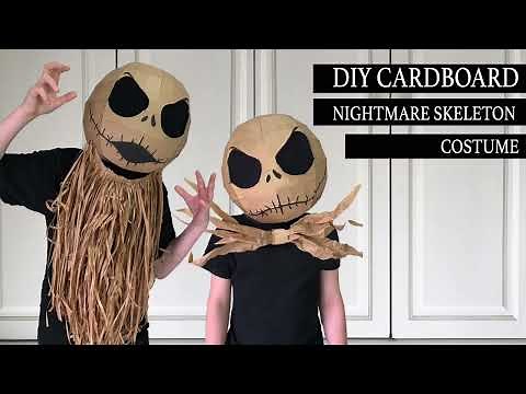 How to make a Cardboard Nightmare Skeleton Costume