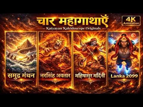🔴 LIVE चार महागाथाएँ: 33-Min Cinematic Marathon | Samudra Manthan | Narasimha | Durga | Lanka 2099